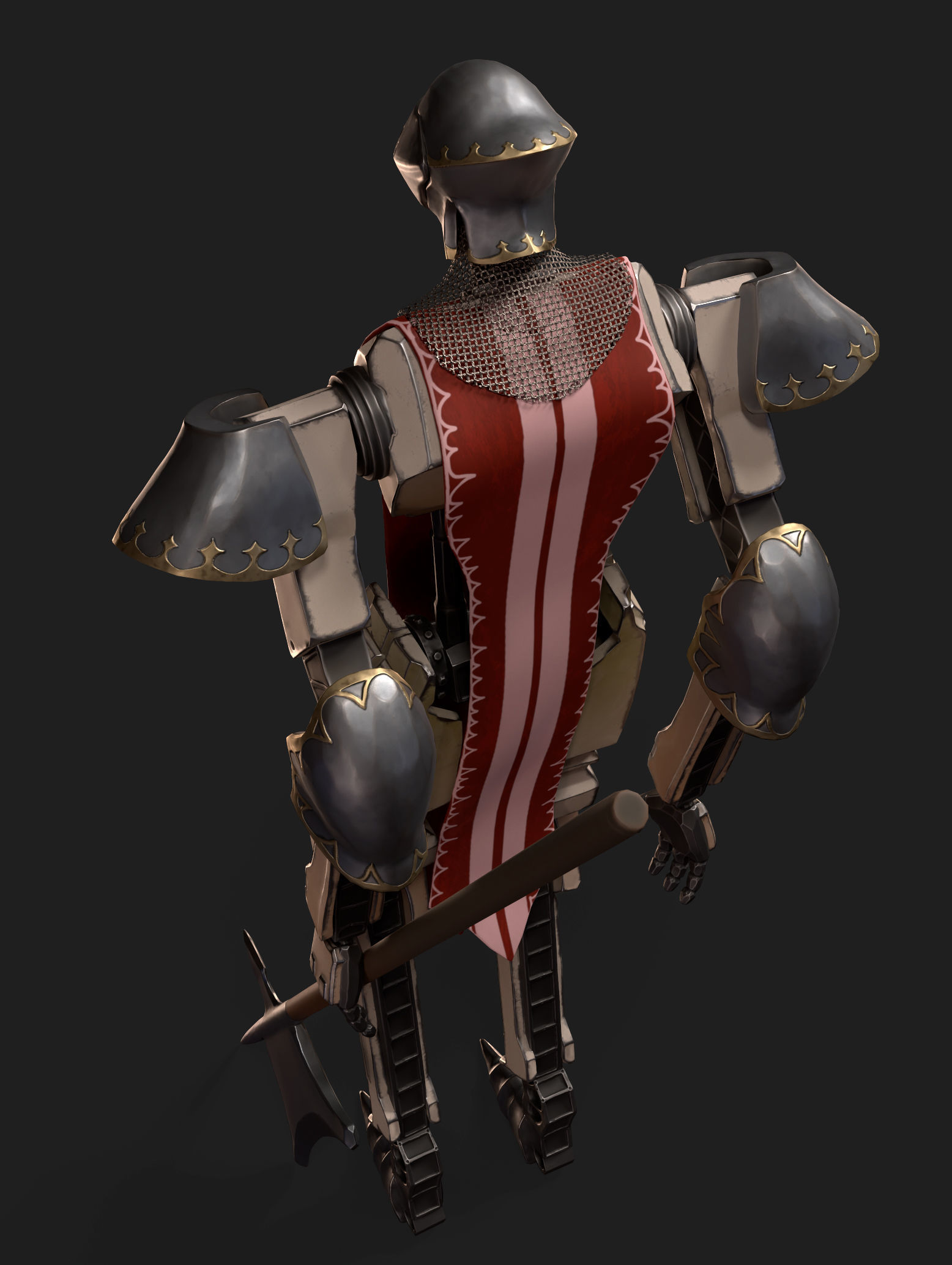 Medieval Warmachine  Low-poly 3D model_9
