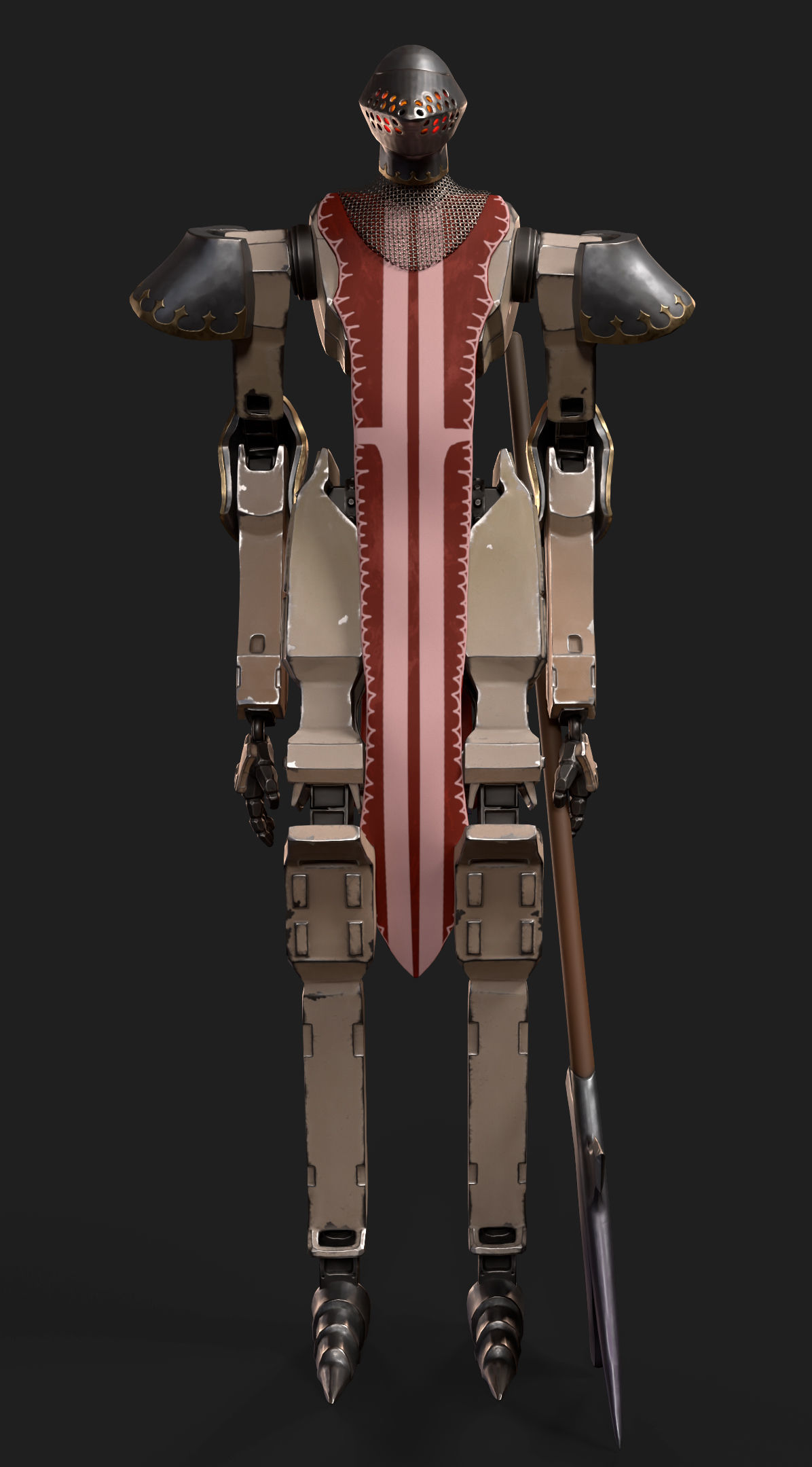 Medieval Warmachine  Low-poly 3D model_6