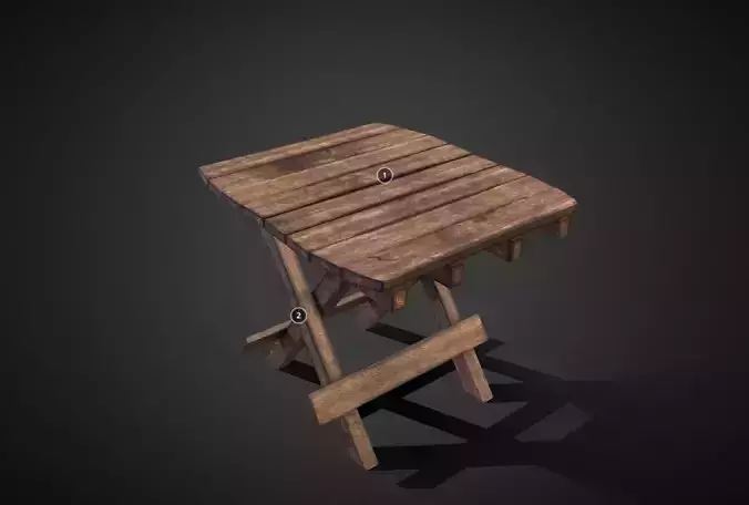 Wooden table Chair old