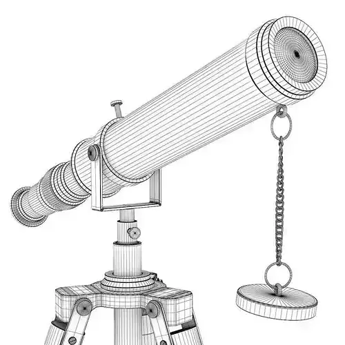 Telescope with tripod silver