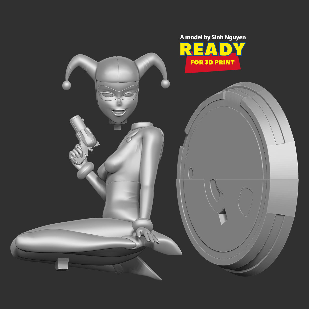 Classic Harley Quinn Fanart 3D print model_2
