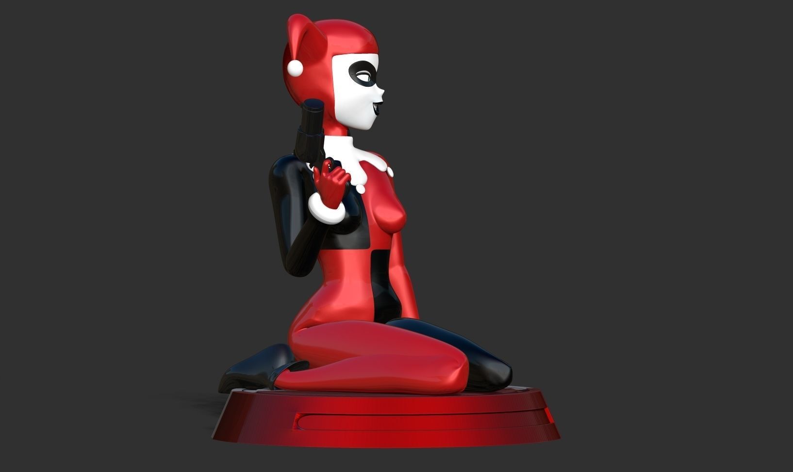 Classic Harley Quinn Fanart 3D print model_12