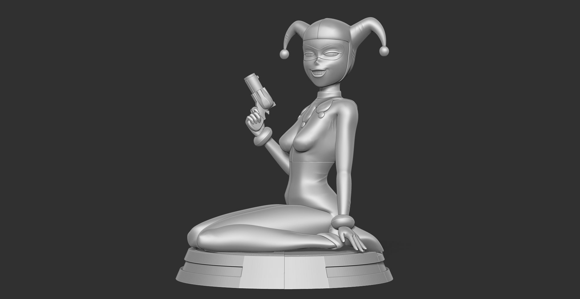 Classic Harley Quinn Fanart 3D print model_9