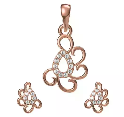 Women Earrings Pendant Set STL JCD Details