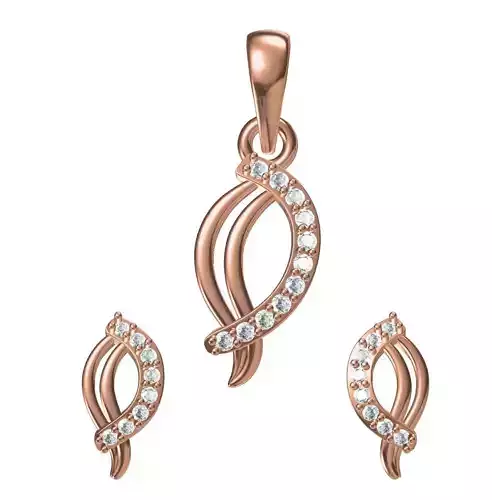 Women Earrings Pendant Set STL JCD Details