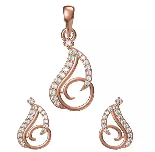 Women Earrings Pendant Set STL JCD Details