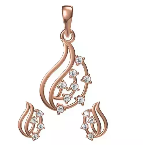 Women Earrings Pendant Set STL JCD Details