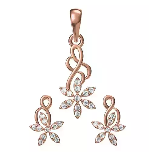 Women Earrings Pendant Set STL JCD Details