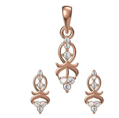 Women Earrings Pendant Set STL JCD Details 3D print model