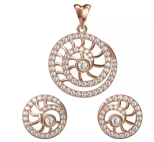 Women Earrings Pendant Set STL JCD Details