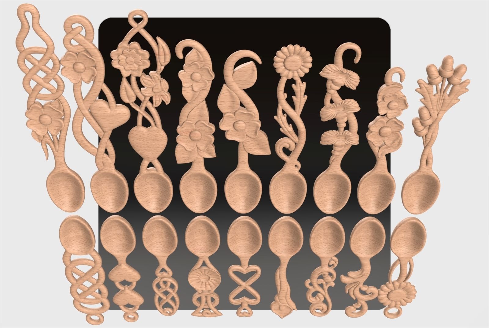 Wooden spoon model for cnc 10 3D model_5