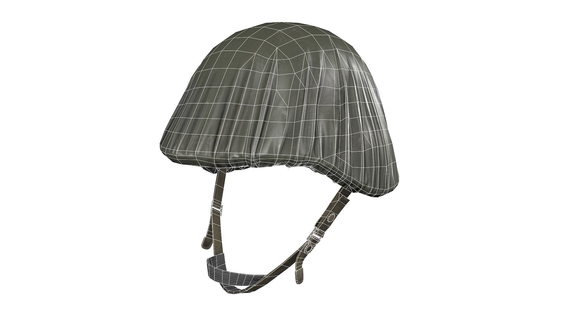 US helmet rain cover Low-poly 3D model_7