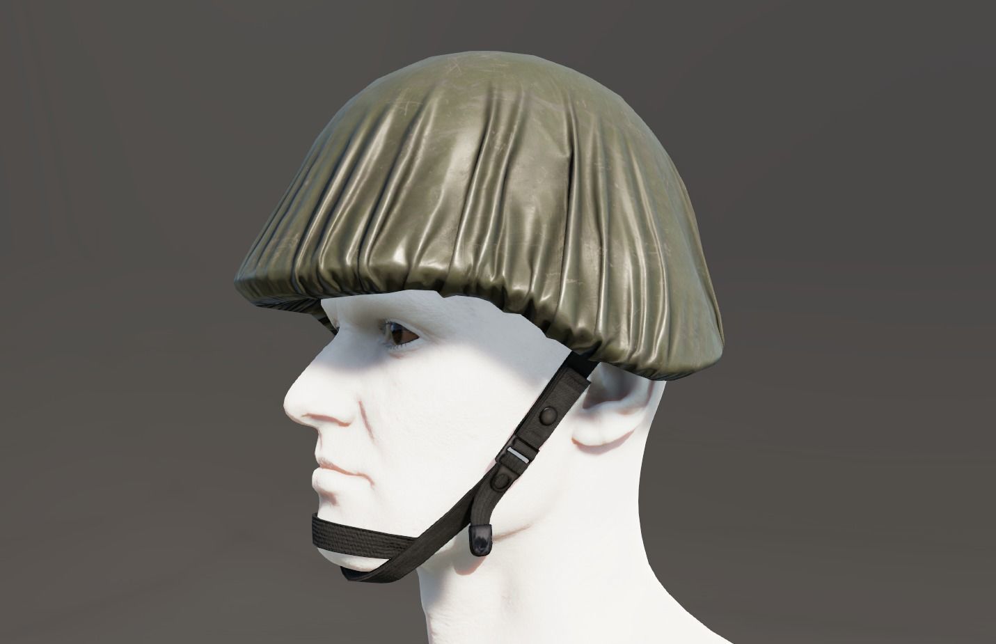 US helmet rain cover Low-poly 3D model_1