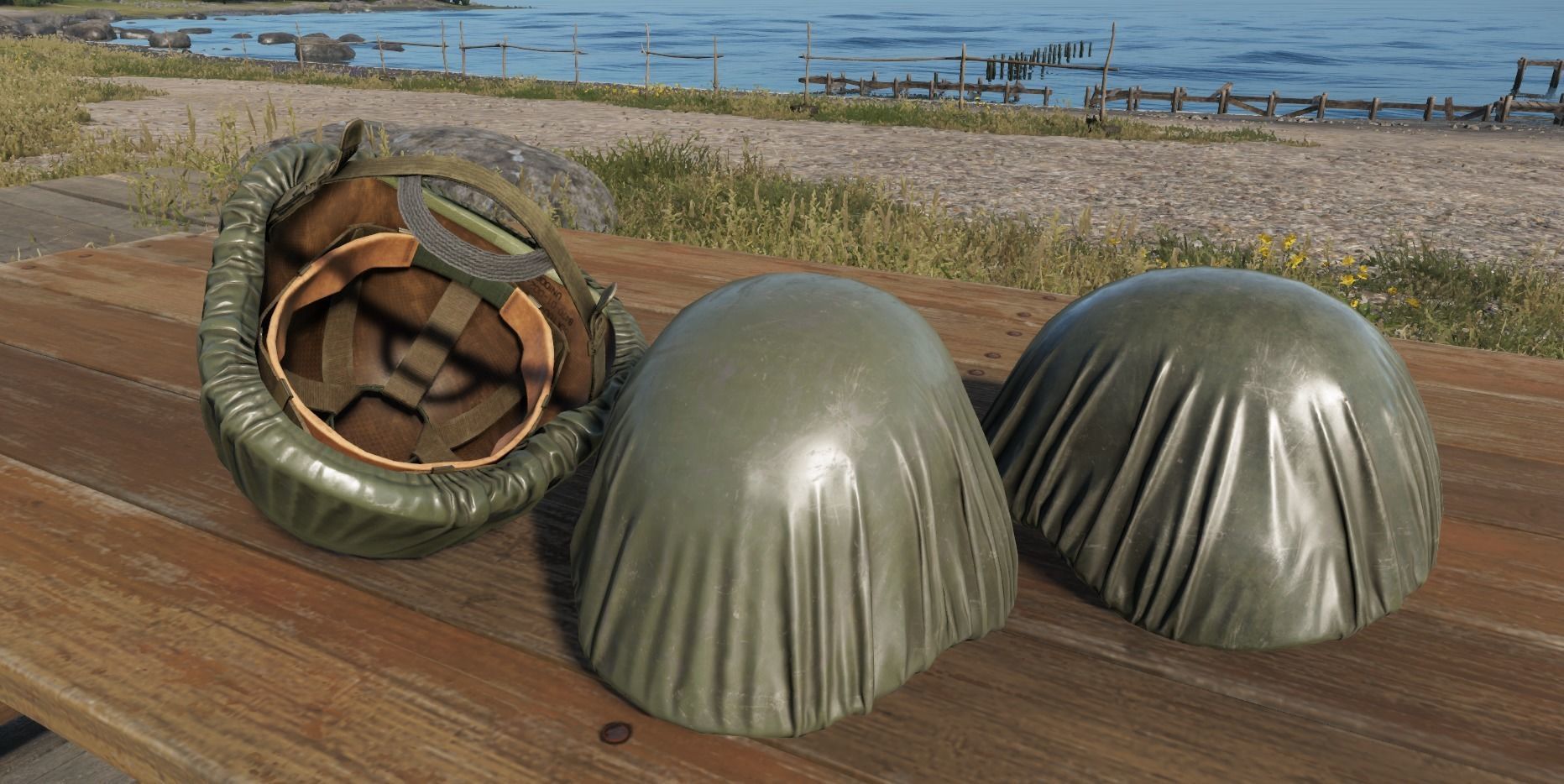 US helmet rain cover Low-poly 3D model_4