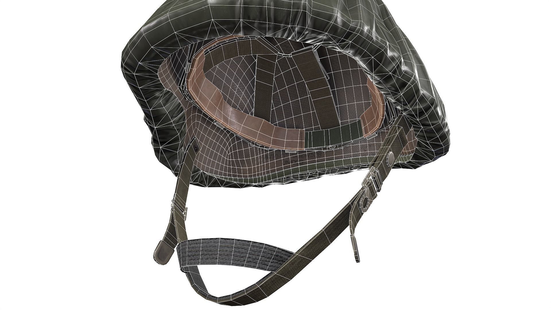 US helmet rain cover Low-poly 3D model_10