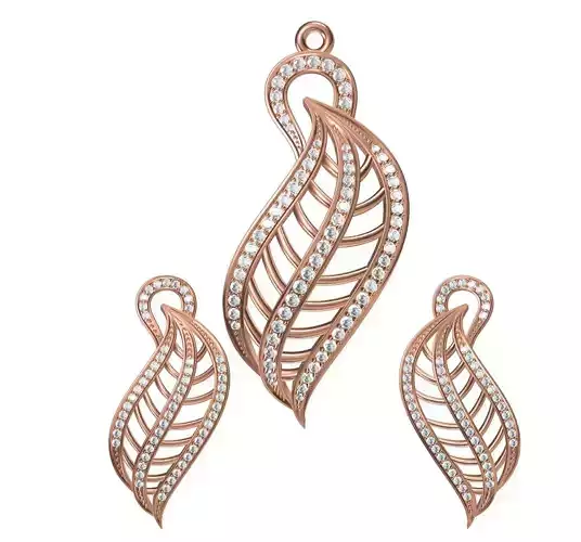 Women Earrings Pendant Set STL JCD Details