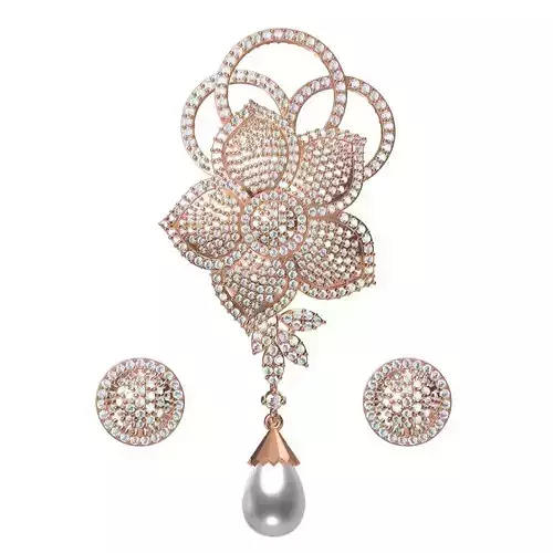 Women Earrings Pendant Set STL JCD Details