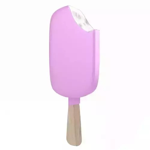 Ice Cream on a Stick Bitten  3D model