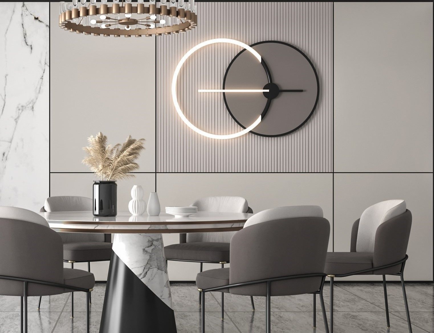 Modern Diningroom 3D model_2