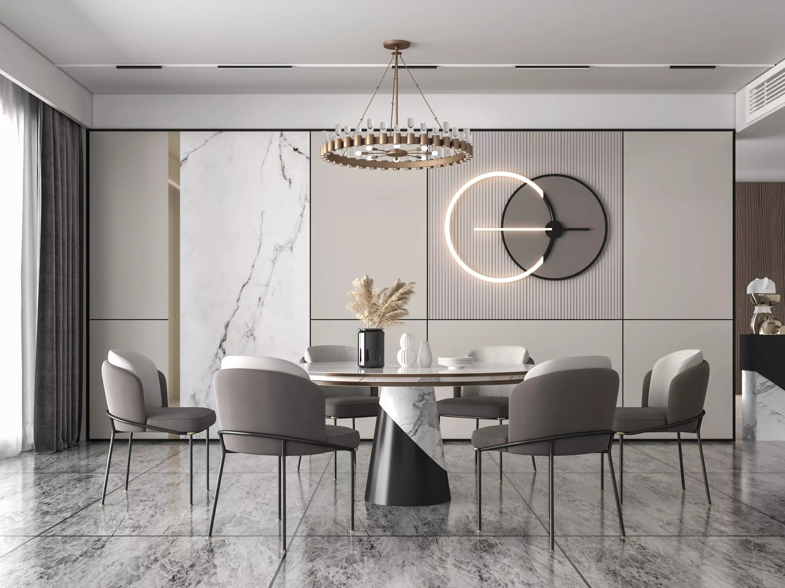 Modern Diningroom 3D model_0