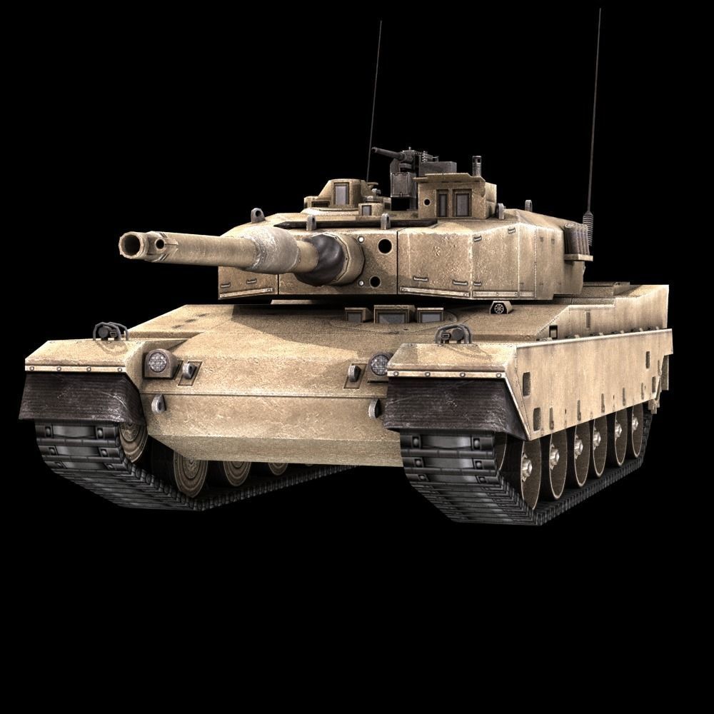 Type 90 Main Battle Tank Low-poly 3D model_30