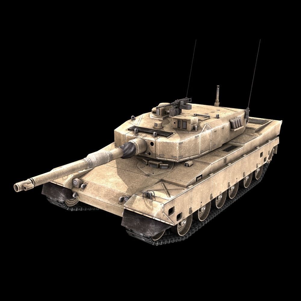 Type 90 Main Battle Tank Low-poly 3D model_27