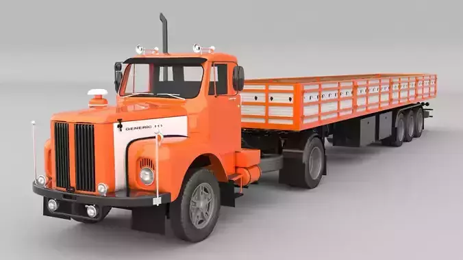 1975 Semi Truck And Trailer