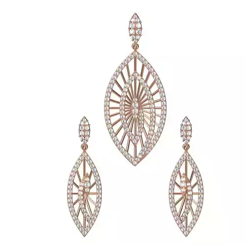 Women Earrings Pendant Set STL JCD Details