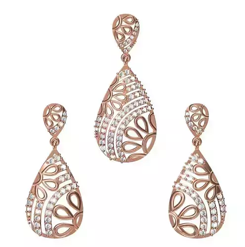 Women Earrings Pendant Set STL JCD Details