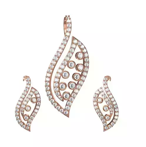 Women Earrings Pendant Set STL JCD Details