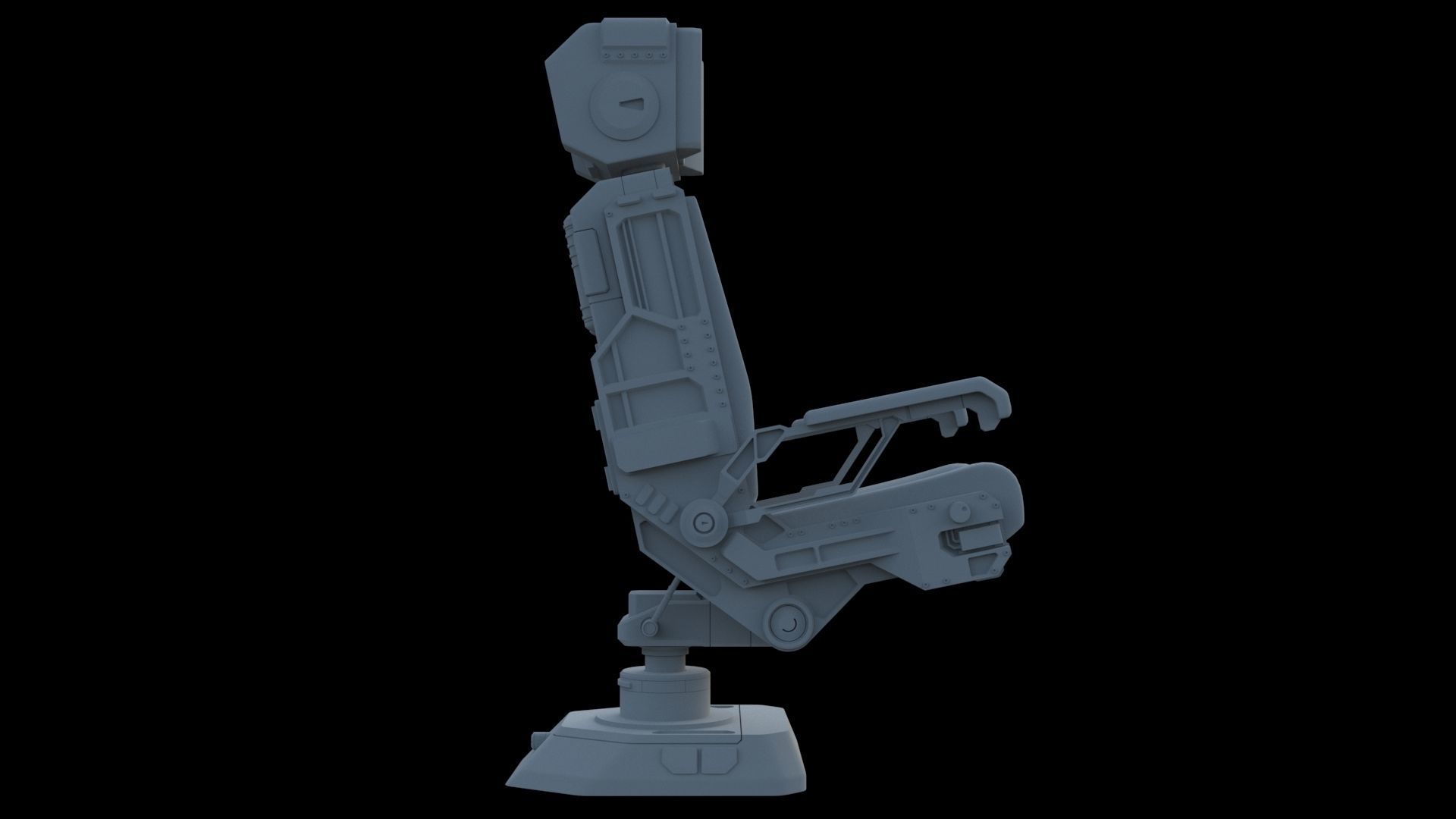 Pilots Seat 2 3D model_8