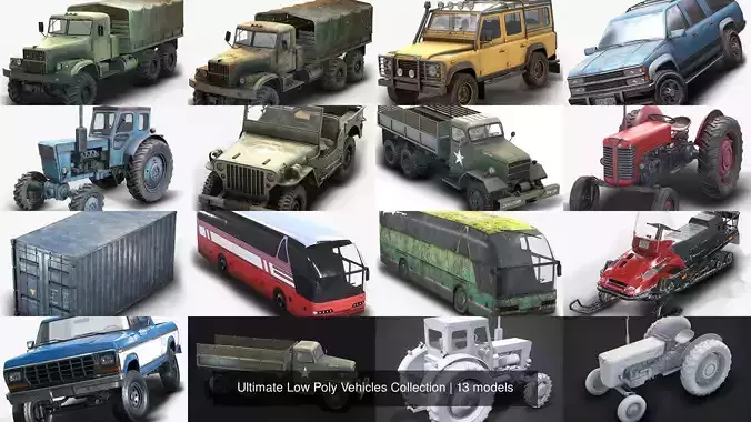 Ultimate Low Poly Vehicles Collection 