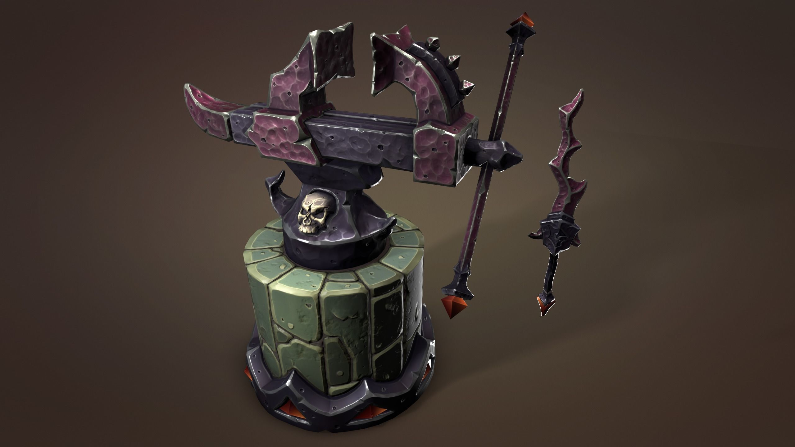 Undead vise Low-poly 3D model_11