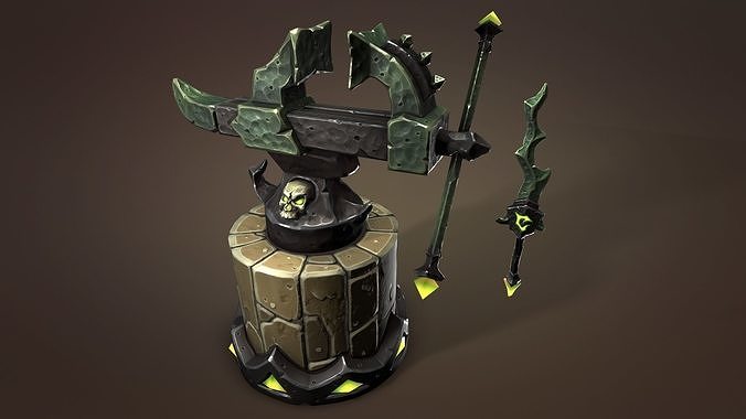 Undead vise Low-poly 3D model