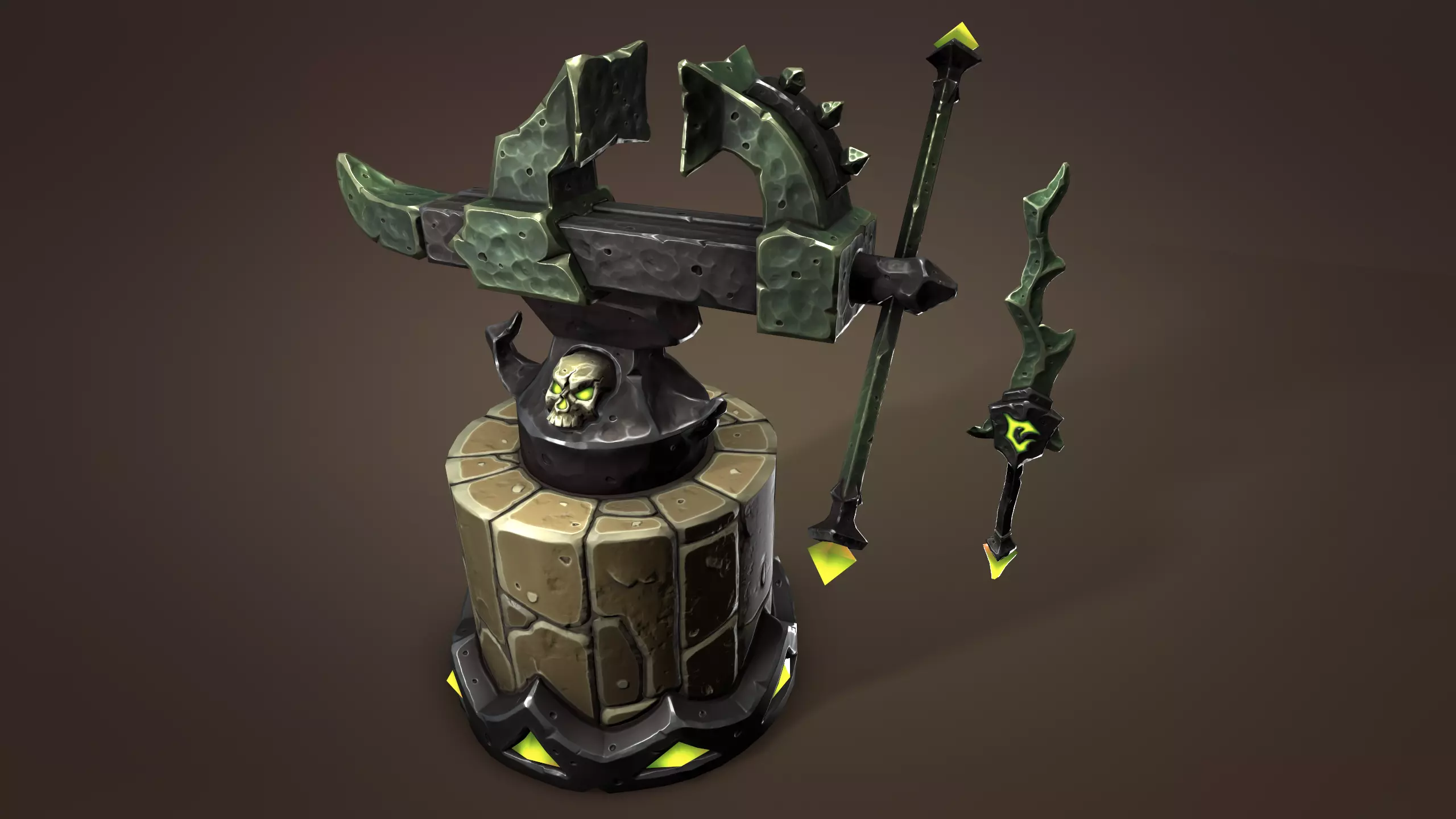 Undead vise Low-poly 3D model_0