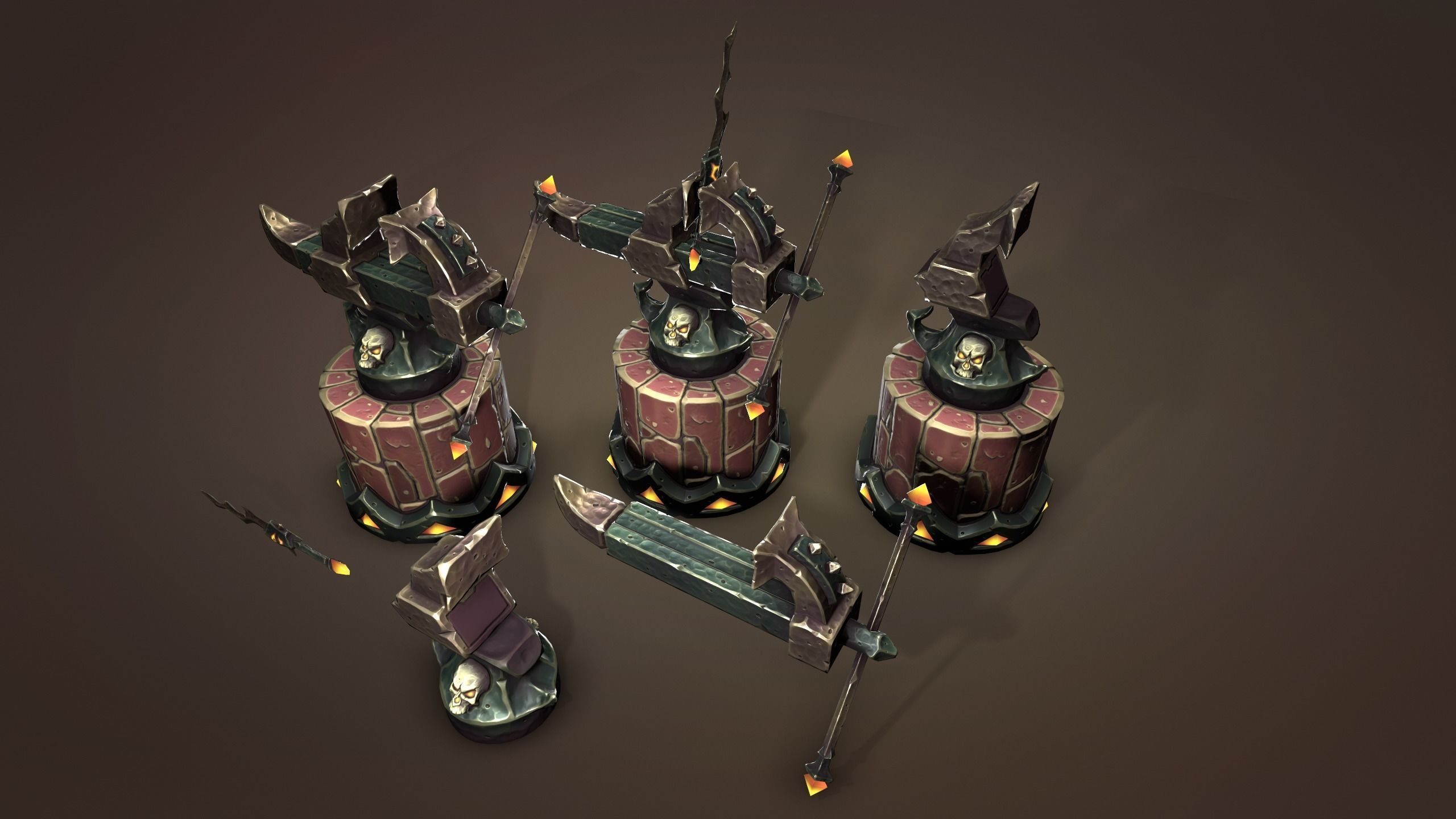 Undead vise Low-poly 3D model_20