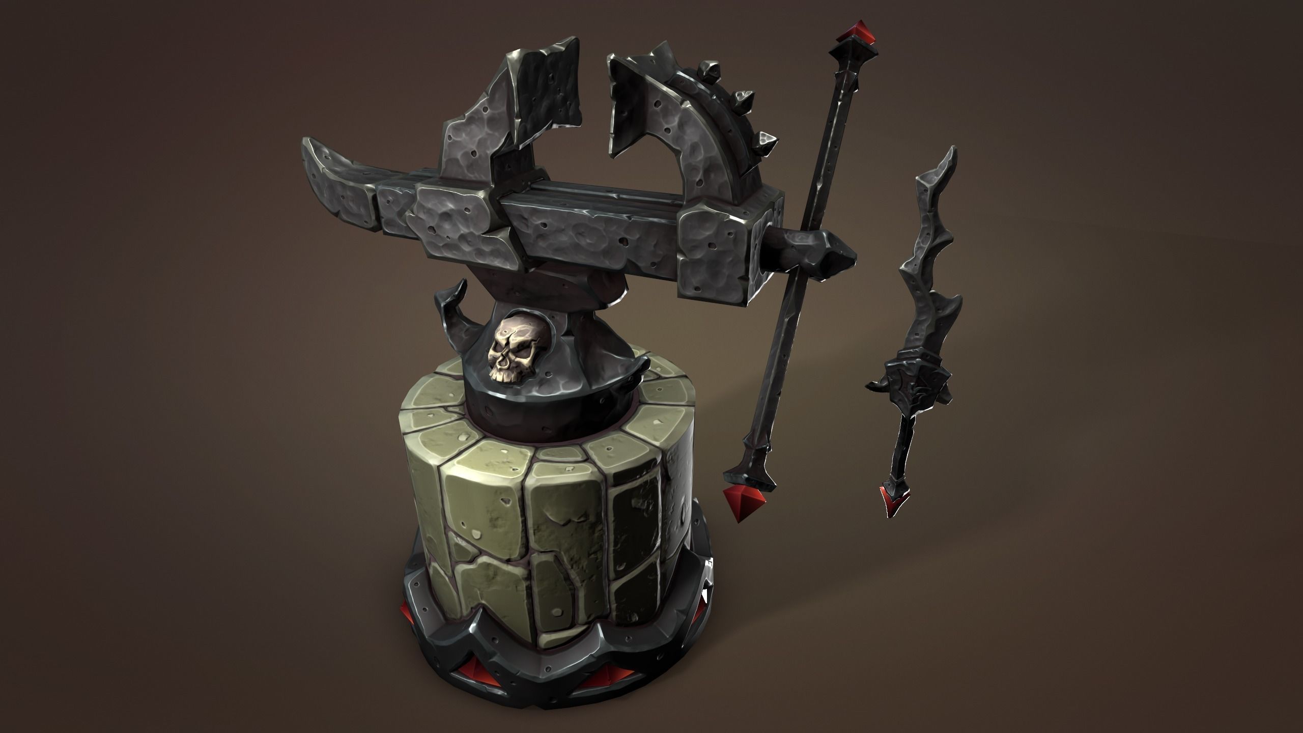 Undead vise Low-poly 3D model_15