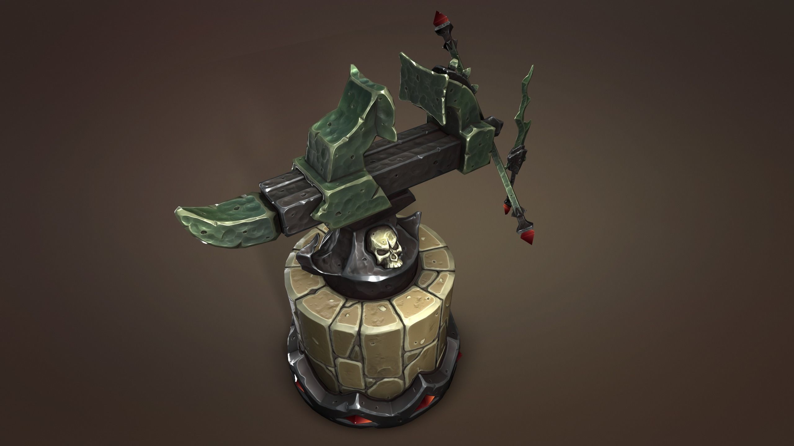 Undead vise Low-poly 3D model_16