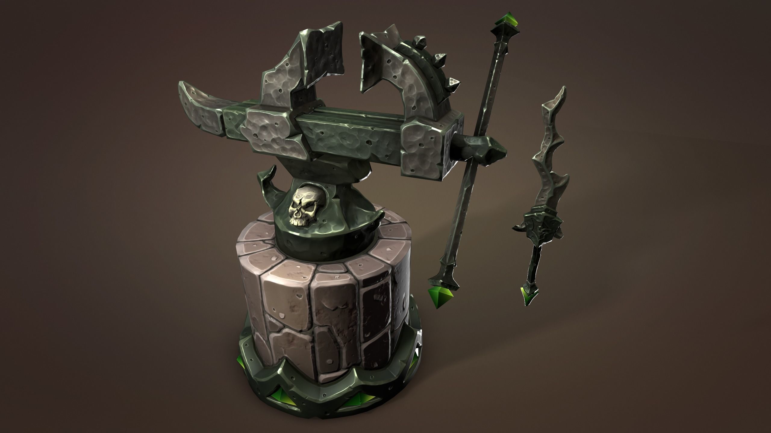Undead vise Low-poly 3D model_13