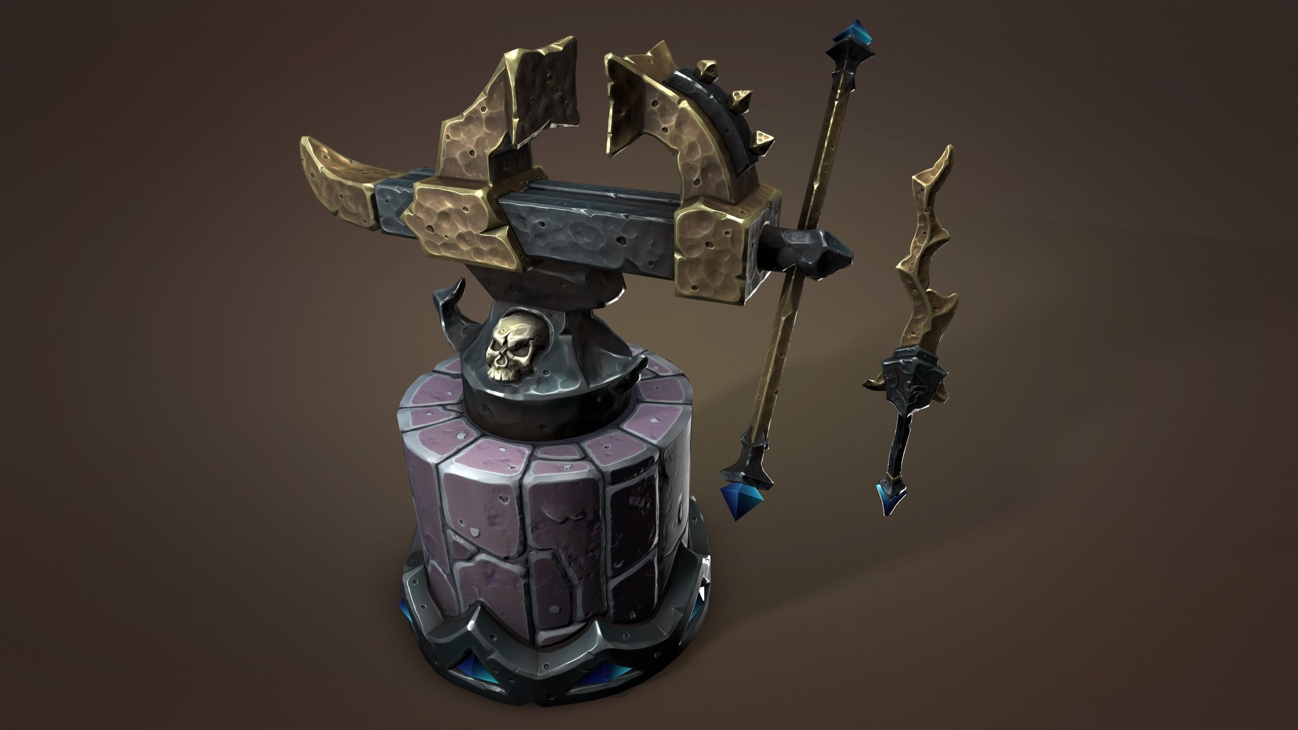 Undead vise Low-poly 3D model_5