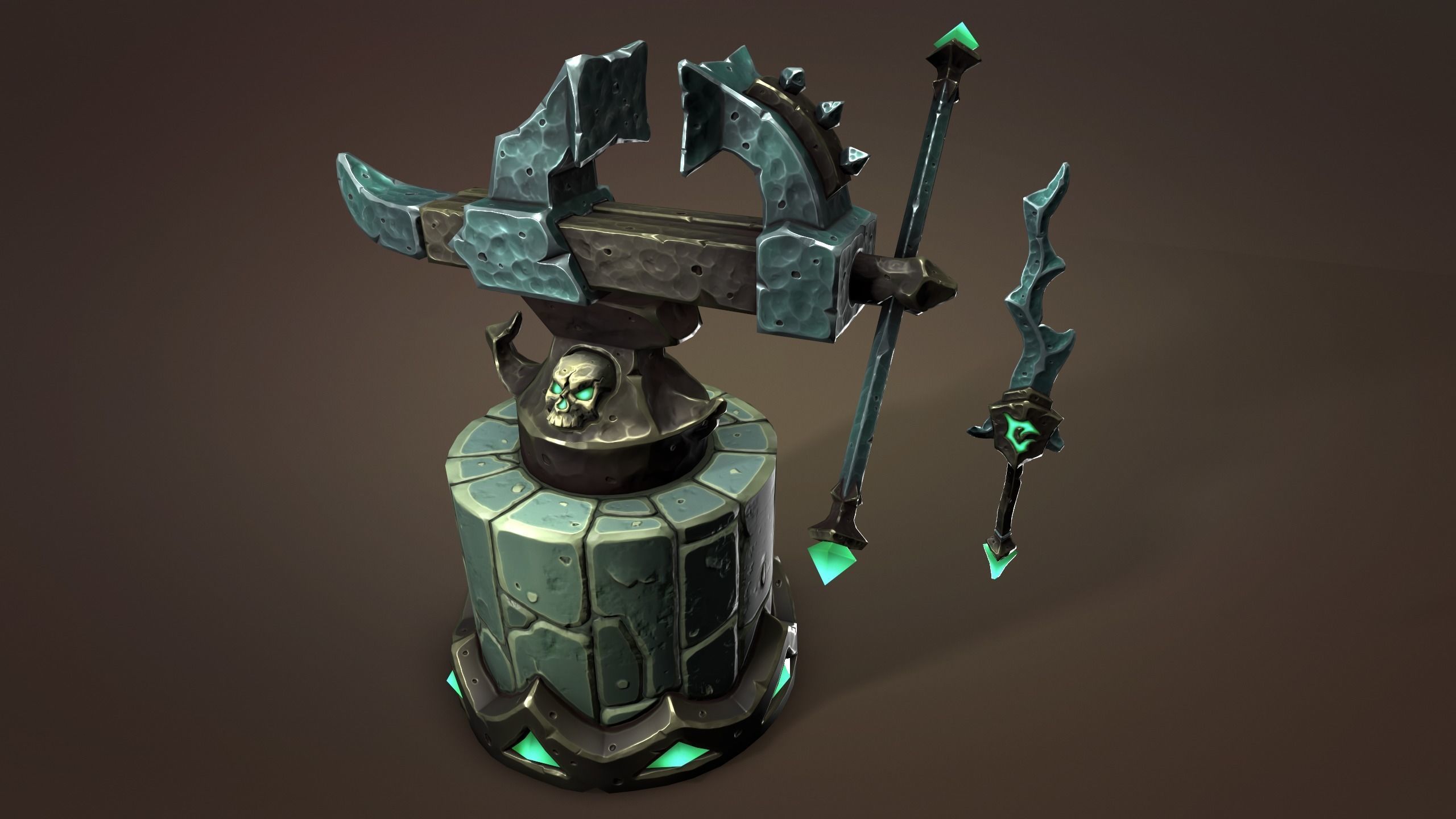 Undead vise Low-poly 3D model_8