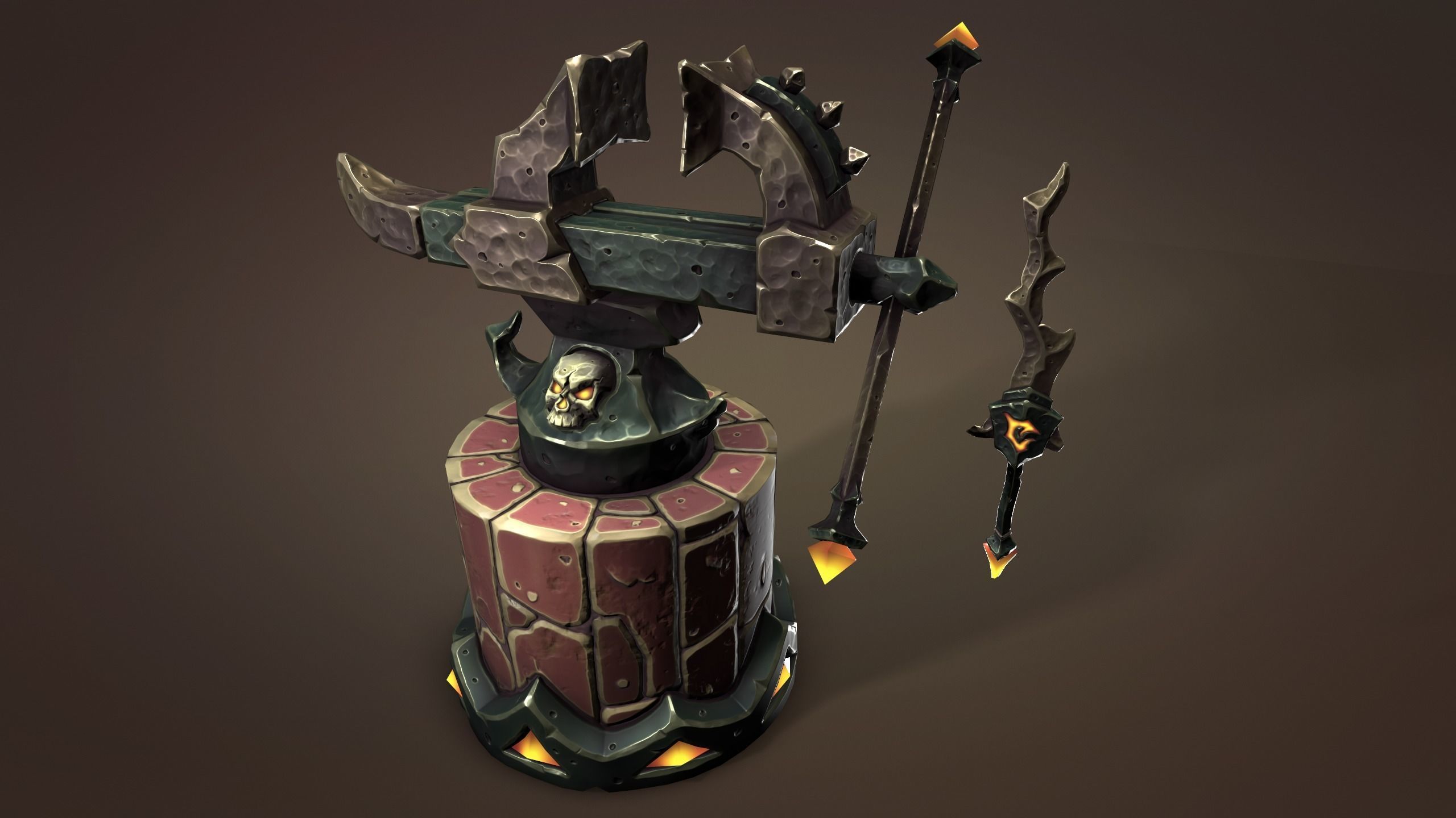 Undead vise Low-poly 3D model_4