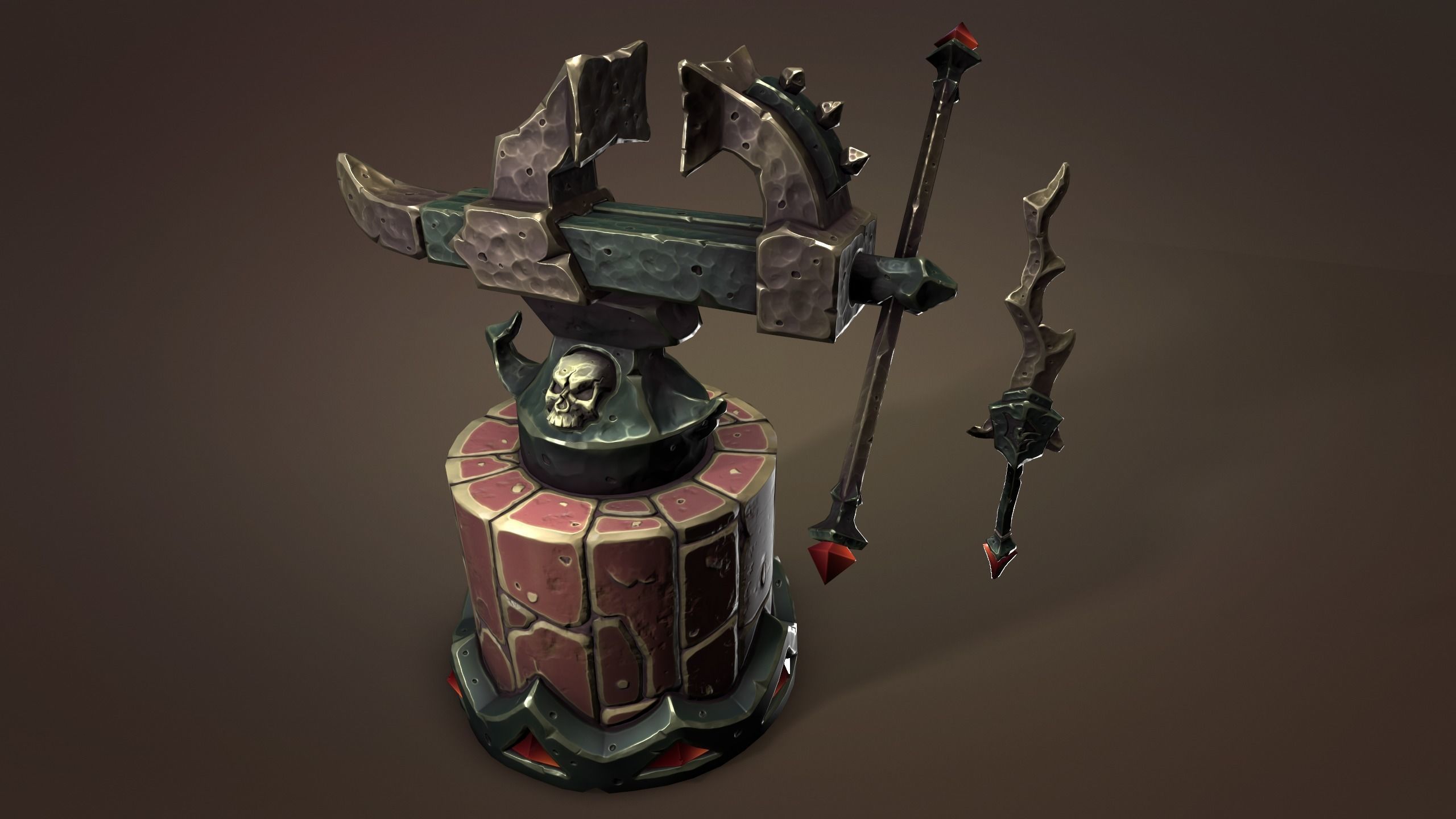 Undead vise Low-poly 3D model_3
