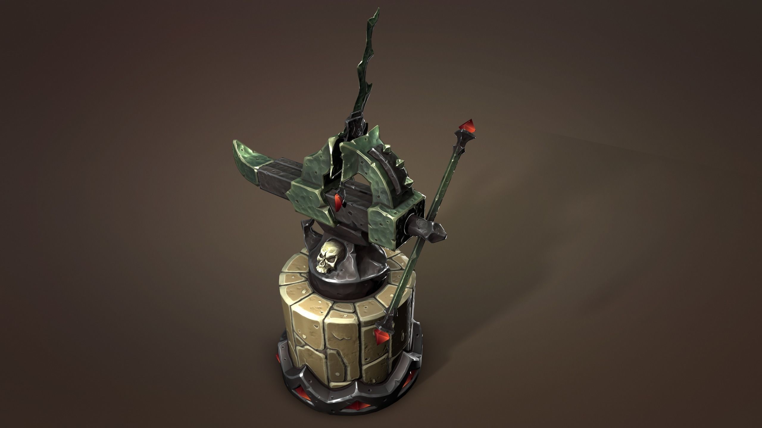 Undead vise Low-poly 3D model_19