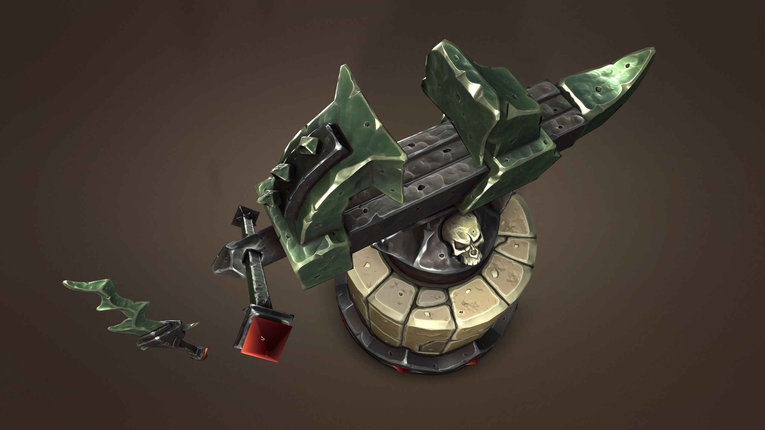 Undead vise Low-poly 3D model_17