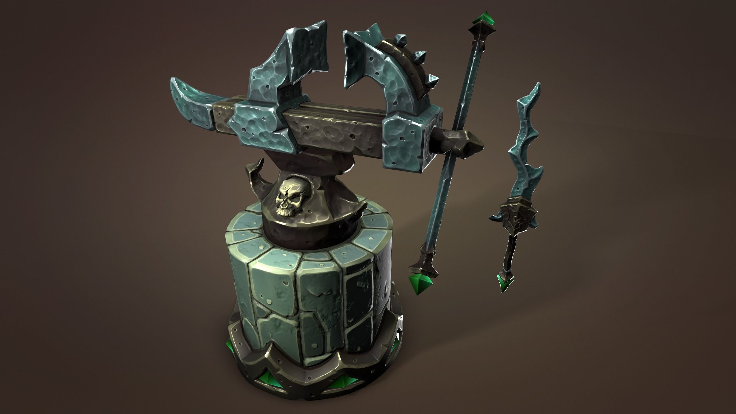 Undead vise Low-poly 3D model_7