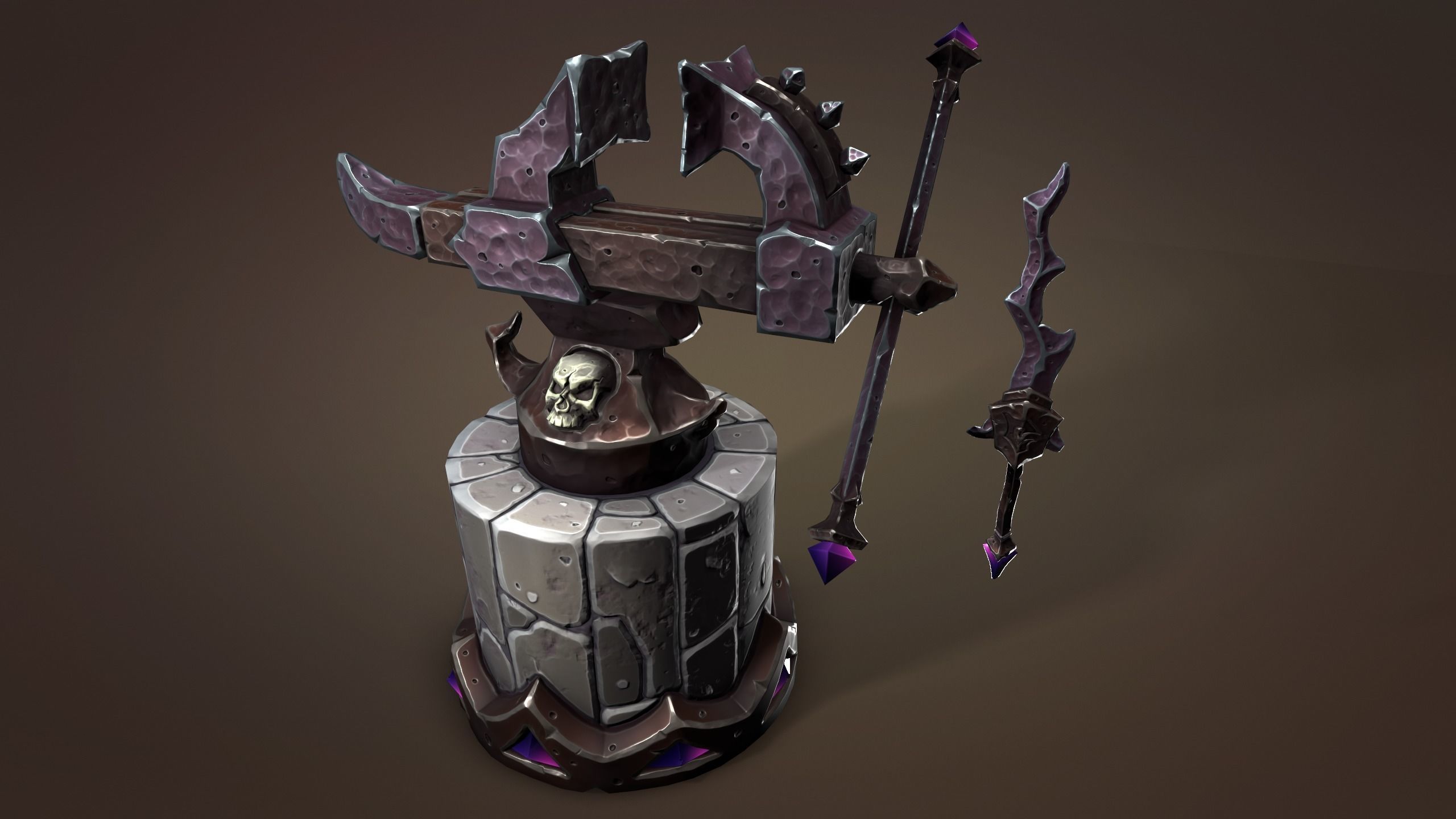 Undead vise Low-poly 3D model_9