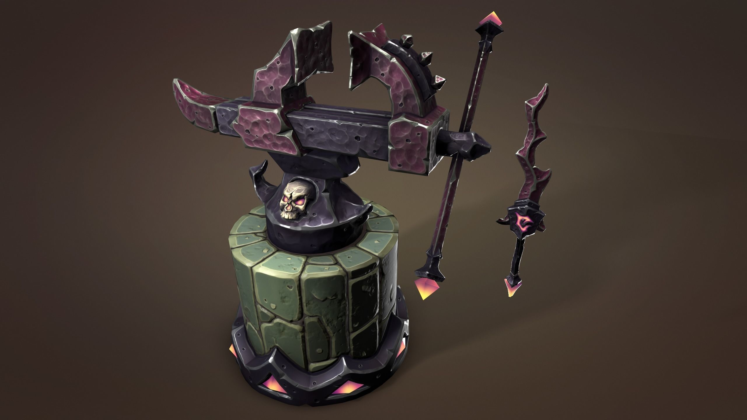 Undead vise Low-poly 3D model_12
