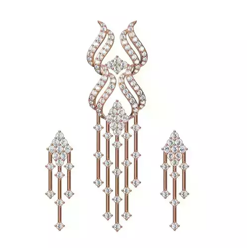 Women Earrings Pendant Set STL JCD Details