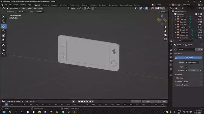 Nintendo Switch model made int Blender 3D print model